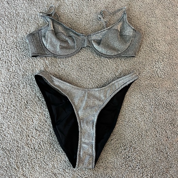 triangl swimwear Other - Triangl Silver Bikini Set